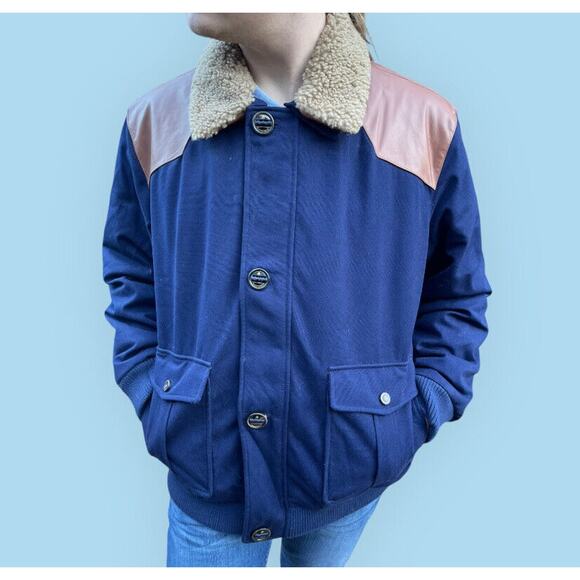 Rainforest Men's Navy Blue Thermolux Quilted Jacket Sz XL $495 - Picture 4 of 16